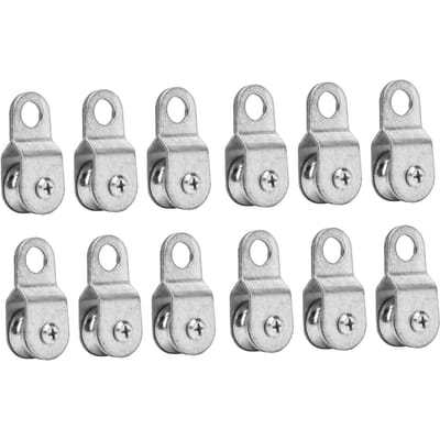 12 Stuks Kabel Katrolblok 2,6 Inch Lengte Enkel Katrolwiel met Lager voor 6mm Touw