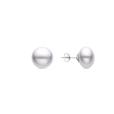 Luxenter Nandi 925 Sterling Zilver en Wit Rhodium Geplateerde Parel Oorbellen