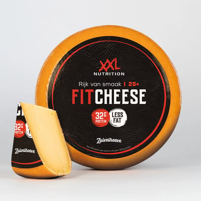 Zuivelhoeve XXL FIT CHEESE 25+ kaas - 1 Kilo kaas - Minder vet - Eiwitrijk - Zuivelhoeve XXL Nutrition kaas - Altijd vers - Proef & Geniet