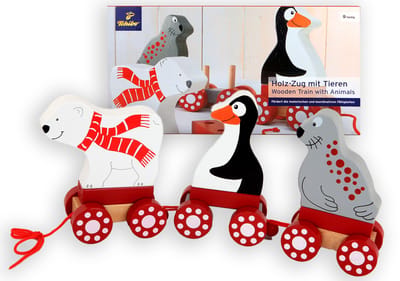 Tchibo Houten Trein Pooldieren 9 Delig