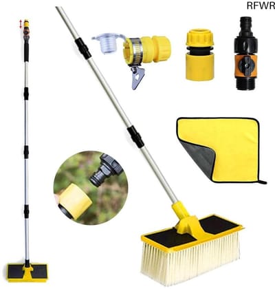 RFWR® Telescopische wasborstel met wateraansluiting voor campers en voertuigen