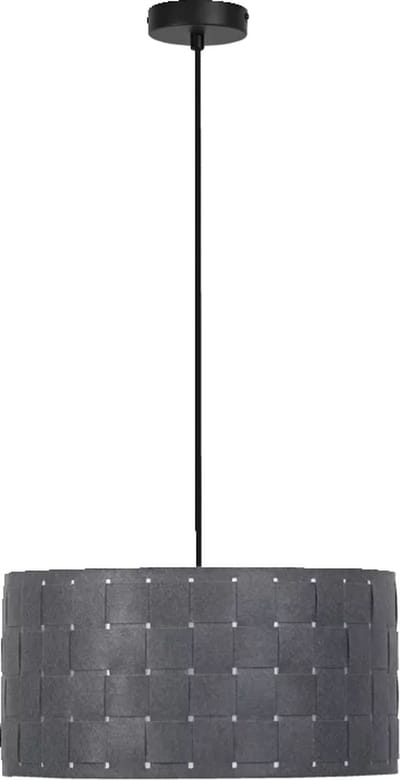 LEDVANCE hanglamp Decor Felt Weaving grijs van vilt & metaal, E27, 380 mm diameter, warme lichteffecten dankzij geweven lampenkap, duurzaam dankzij vervangbare lichtbron, eenvoudig te installeren