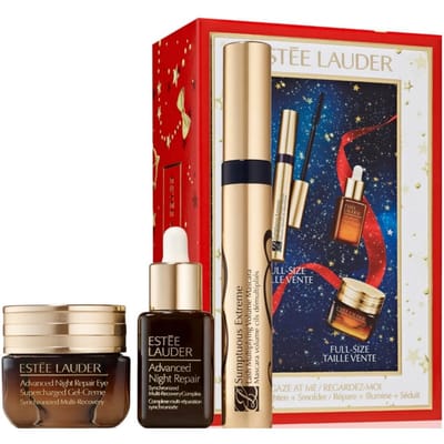 E.Lauder Eye Transformers Repair Set 38 ml - Advanced Night Repair Eye Supercharged Gel Creme 15ml/Advanced Night Repair 15ml/Sumptuous Mascara Extreme Black 8ml