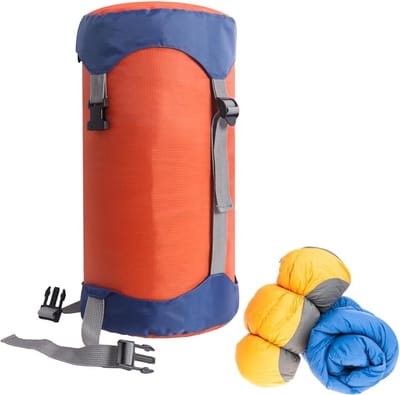 Compressiezak Reis - Opbergzak Slaapzak - Outdoor Avonturen - Waterdicht Scheurvast - Set van 2 - Blauw