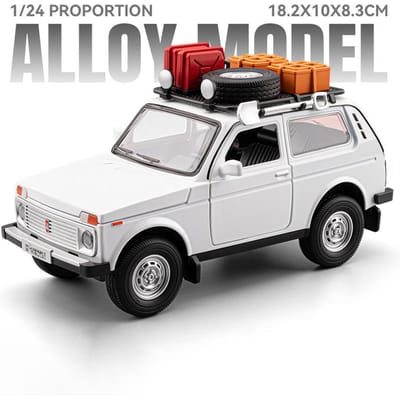 1:24 Lada Niva Wild Version Véhicule Tout-Terrain Russe Modèle Réduit en Alliage Métallique Moulé sous Pression Modèle de Voiture Affichage de Bureau Ornement de Collection Fête