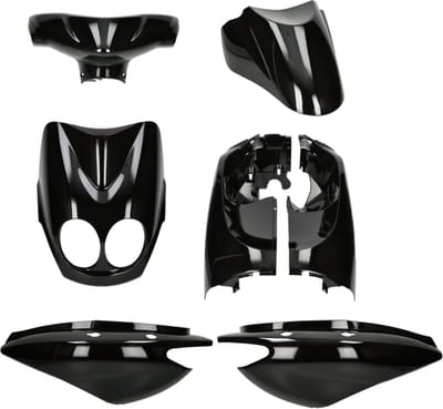 Kappenset 7 delig MBK Ovetto, Yamaha Neo’s metallic zwart (Bouwjaar 2008 t/m 2010)