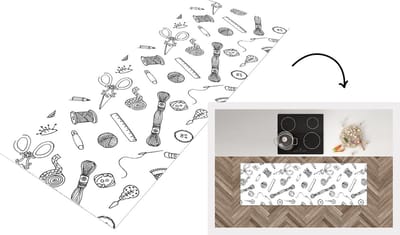 Keukenloper - Loper keuken - Breien - Naaien - Patronen - Wol - 150x50 cm - Keukenloper vinyl