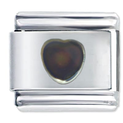 Quiges - Schakel - Bedel - 9mm - charms - Mood Hart - Geschikt voor - armband - Schakelarmband - italy bedels armband
