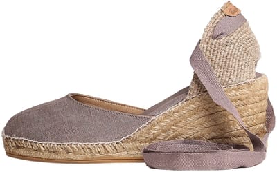 Valenciaanse espadrille met wigvormige zool en nerven | CALONGE