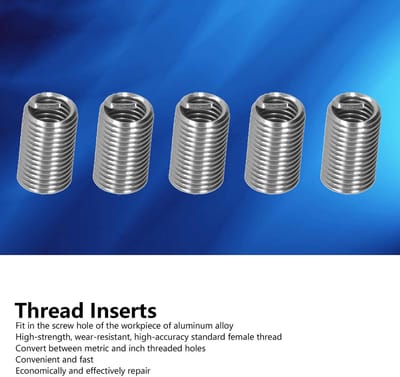 Dailygoods- Draadhulzen Roestvrij staal - M6 x 1 - 100 Stuks - 9/12/18 mm - Draadreparatie-inzetstukken - Verbeterde draadsterkte - Schroefdraadinzetstukken