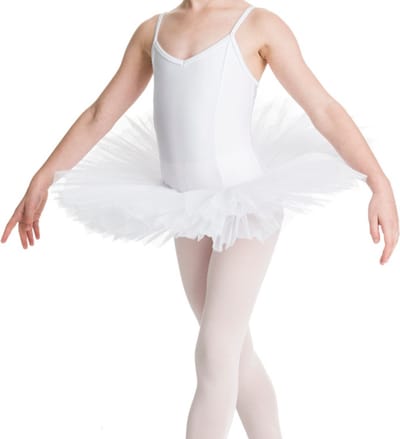 Dancer Dancewear® Ballet tutu wit | Tutu ballet kind | Balletpak met tutu | "Pavlova" | maat 110 | 6 jaar