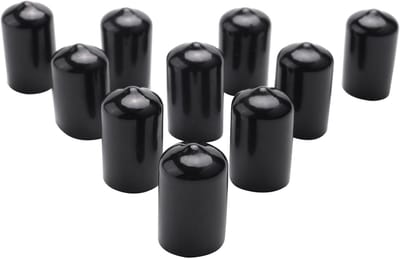 Rubberen Beschermdoppen - Ronde Kappen - Meubels Beschermen - Flexibel Materiaal - 16mm Binnendiameter - Zwart
