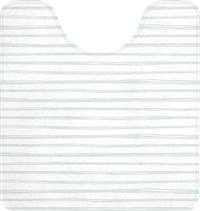 WC mat met uitsparing 55x60 cm - Antislip - Groen - Strepen - Patroon - Toiletmat met uitsnijding - Vloermat - Douchemat - Toilet tapijt - Toiletmatten