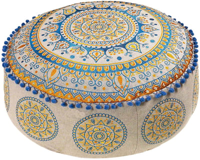 Dailygoods- Vloerkussensloop 60 x 20 cm - Luxe ambachtelijke decoratie - Poef voor meditatie - Boho chique zithoek - Handgenaaid vakmanschap - Hoogwaardige kwaliteit