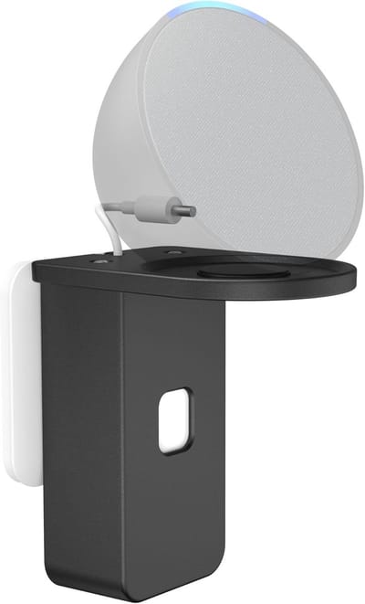 Ruimtebesparende Stekkerhouder voor Slimme Luidsprekeraccessoires zonder Boren - Ideaal voor Badkamer, Slaapkamer en Cafetaria