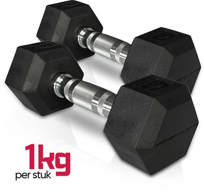 Padisport Hex Dumbells 1 Kg - Dumbell 1 Kg - Hex Dumbells 1 Kg - Hexagon Dumbells - Fitness Gewicht 1 Kg - Hexa Dumbell 1 Kg - Dumbbells - Dumbell Set - Halter