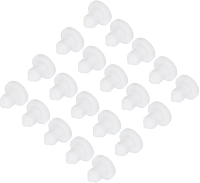 20x Witte Rubberen Afdichtingstoppen voor Montagegat 3,5 mm - Waterdichte Rubberdoppen