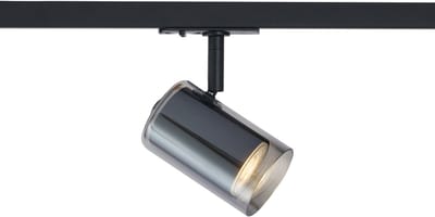 QAZQA lloyd - Moderne Spot railsysteem verlichting, railverlichting geschikt voor led - 1 lichts - Ø 6.5 cm - Zwart - Woonkamer | Slaapkamer | Keuken