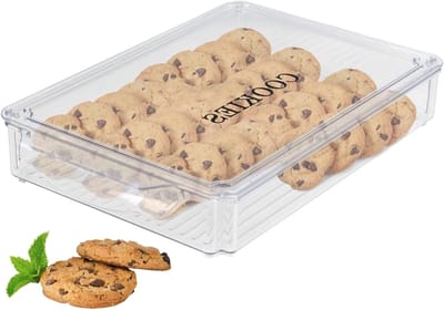 Grote Formaat Pastry Box - Stapelbare Snackopslagcontainers voor het Organiseren van Gebakken Koekjes, Zeevruchten, Groenten en Snoep in Transparante Dozen