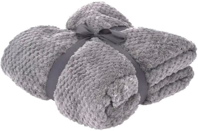 Fleece Plaid Kristina - 130x180cm - Grijs - Lekker zacht en warm
