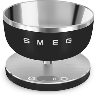 SMEG KSC01BLMWW Digitale Keukenweegschaal - 5 kg - RVS Kom 1,8L - USB-C Oplaadbaar - Tarrafunctie - LCD Display - Collezione - Mat Zwart