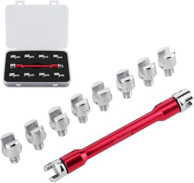 Motorfiets Spaak Sleutel Set 5.0-6.8 mm, 93 mm Lengte, CNC Spaak Sleutels voor Diverse Motoren