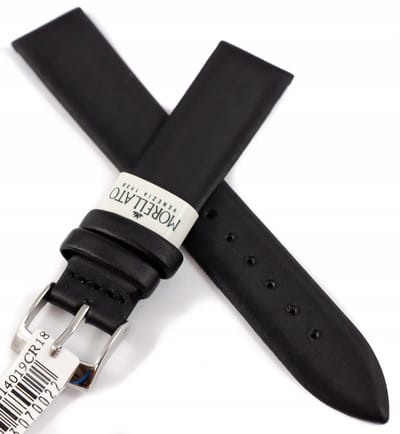 Morellato Leren Horlogeband - 18mm - Zwart