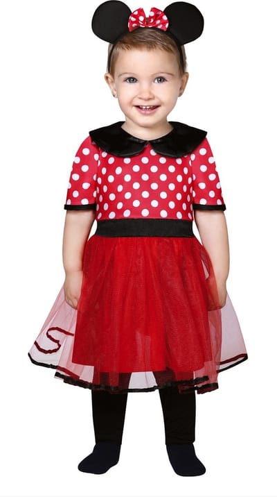 Fiestas Guirca - Jurk Baby Mouse - 12-18 maanden - Carnavalskleding - Carnaval - carnavalskleding 2027 - Carnaval kostuum