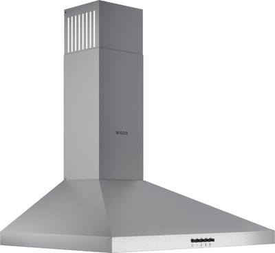 Wiggo WE‑D630P(X) – Wandschouw Afzuigkap 60 cm – RVS – 300 m³/h – Knoppenbediening – LED Verlichting – 5 jaar garantie