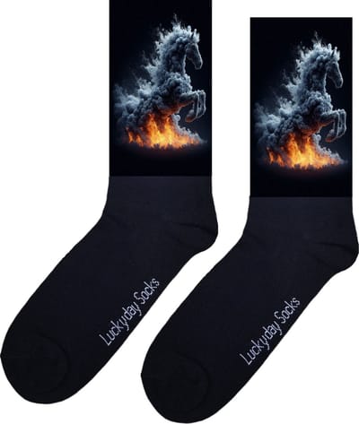 Paard sokken - Verjaardags cadeau - grappige sokken - Print sokken - vrolijke sokken - valentijn cadeau - Kerstcadeau - Kerstkado - leuke dames en heren sokken - moederdag - vaderdag - Sokken waar je vrolijk van wordt - Maat 37-44