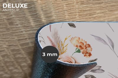 Placemats - 6 stuks - 45x30 cm - Placemat kunststof - Patronen - Bloemen - Roos - Wit - Borden onderleggers - Decoratie voor op tafel - Keuken tafeldecoratie accessoires - Vinyl onderlegger - Tafelversiering