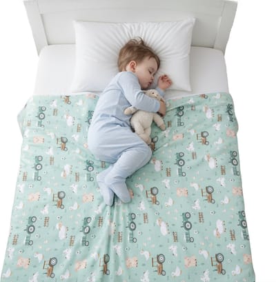 Wasbare Onderlegger Waterdichte Matrasbeschermer & Speelmat – 145 × 90 cm - Little Farmer – Tiny Tulip - Babyshower Peuters Baby Wieg Buggy Bed Hondenmand Hondenbench Hondenkussen – Bedonderlegger Verschoonmatje Zindelijkheidstraining Incontinentie