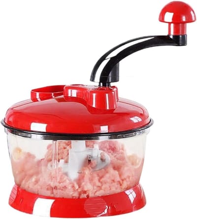 Handmatige Groentehakker - Keukenmachine Crank - Maaltijden Voorbereiden - Grote Capaciteit 2L - 20 x 20 x 20 cm - Wit