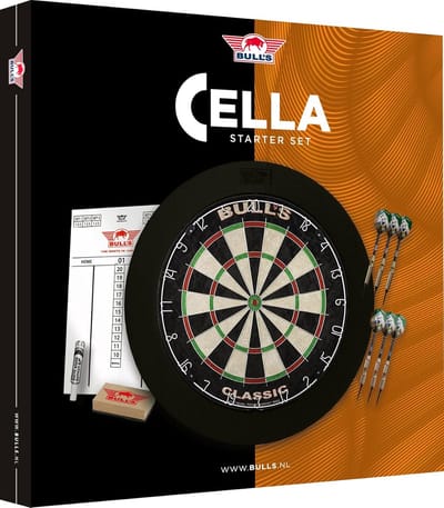 Complete Dartset - Dartbord Set - Beginners Darten - Alles Inclusief - 75x75x10cm - Zwart