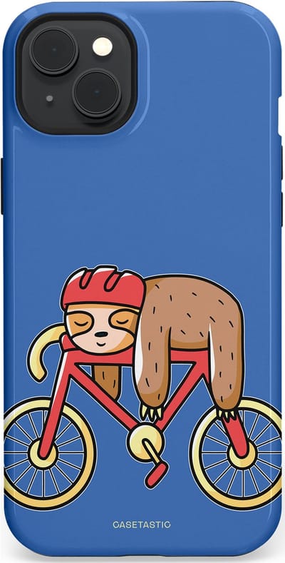 Casetastic hoesje geschikt voor Apple iPhone 15 Plus - MagSafe - Dubbellaagse bescherming - Lui op reis - Fashion Case - Lavendel
