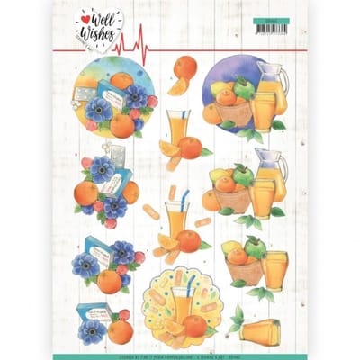 Pills and Vitamins Well Wishes 3D Cutting Sheet by Jeanine's Art 1 stuk