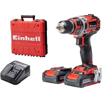 Einhell Accu Boor-/Schroefmachine TP-CD 18/50 Li BL Kit - Power X-Change - 18 V/Li-ion - 50 Nm - 0-500/0-1.800 t/min - Koolborstelloze motor - Incl. 2x 2.0 Ah accu, lader en transport-/opbergkoffer