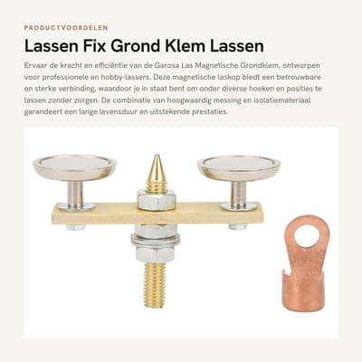 Solidchoice- Lassen Klem Hoge Duurzaamheid - Lassen Magneet Hoofd - Messing/Isolatieplaat - Diameter 36mm - Schroefmaat 65x10mm - Sterk Magnetisme 3KG - Lasmagneet