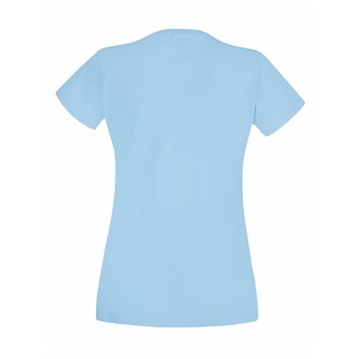 Fruit of the Loom Dames/vrouwen Lady-Fit Valueweight Short Sleeve T-Shirt (Pak van 5) (Hemelsblauw)