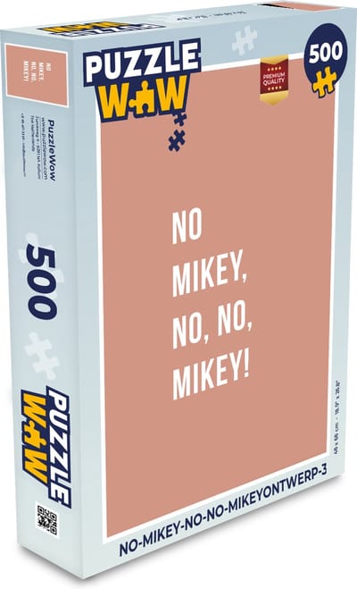 Puzzel Quotes - Roze - No Mikey, no, no, Mikey! - Legpuzzel - Puzzel 500 stukjes
