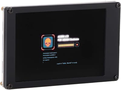 3,5 Inch IPS LCD-scherm - Subscherm voor Draagbare Helderbeeldmonitor - USB AIDA64 - Zwart met Beugel - Eenvoudig Te Installeren - Geen Extra Stroom Vereist - Geschikt voor Gebruik