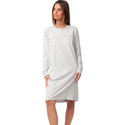 Korte Jurk Admas Nachthemd met lange mouwen Classic Interlock