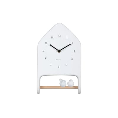 Karlsson Wandklok Love Birds - Wit - 7.1x20x32cm - Wandklok Modern