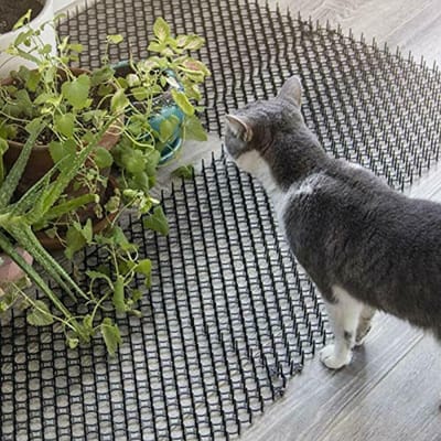 13x49CM Kattenuitwerpselenmat Anti-kattennet Graafstop Prickle Strip Ongediertebestrijding voor thuis zwart