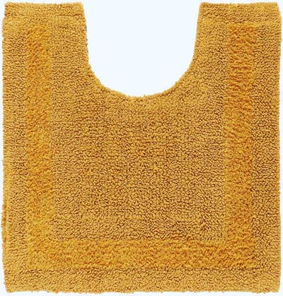 Homescapes toiletmat mosterdgeel 50x55 cm gemaakt van 100% katoen