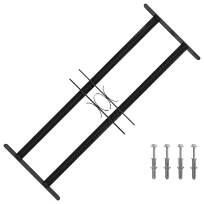 vidaXL - Raam - Beveiligings - Grille - 76 - x - 30 - cm - Gegalvaniseerd - staal