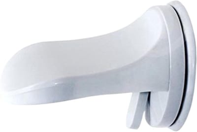 Douche Voetsteun - Wandkruk - Comfortabel Scheren - Zuignap Montage - Compact Ontwerp - Wit