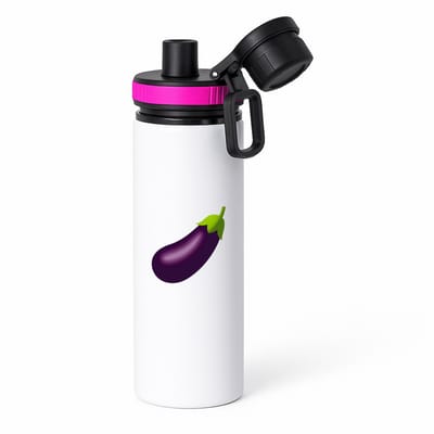 Hacebo® - Aubergine waterfles met draaidop roze - Groente - Groente liefhebbers - Vruchtgroente - gezond eten - voedsel - water fles - 850ML