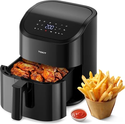 Airfryer - Heteluchtfriteuse - Gezond Koken - 10 Functies - 4.5 Liter - Zwart