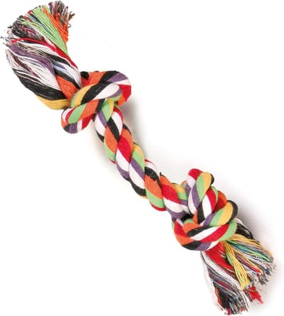 Katoenen knopen voor honden en bijtring voor honden, speelgoed voor honden, hondenaccessoires, gevlochten koord, 40 cm